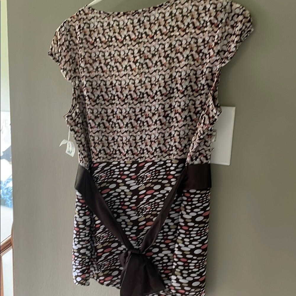 Apt. 9 Multicolor Abstract Blouse With Bro Accent… - image 3